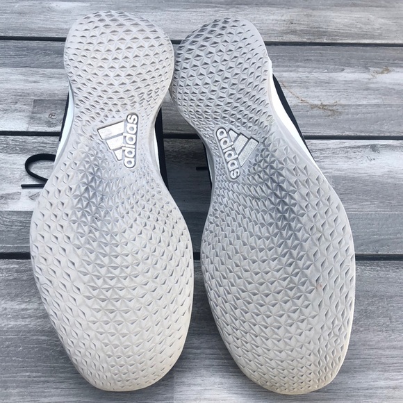 Men’s Adidas Black/White/Gray Shoes Sz 10 - Picture 7 of 9